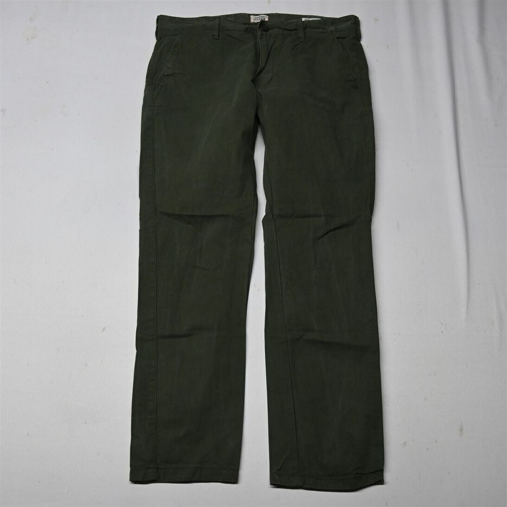 Indian‎ Terrain 36x30 Green Brooklyn Slim Fit Garment Dye Mens Chino Pants
